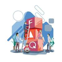 FAQ bedrijf illustratie thema vector