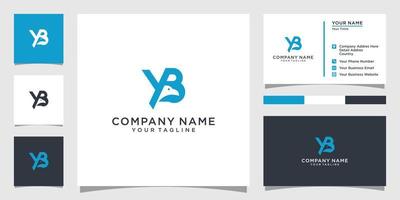 eerste brief yb met vogel logo ontwerp vector. vector