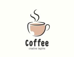 koffie logo ontwerp vector