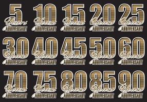 Gouden Anniversary Emblemen vector