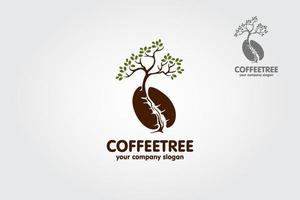 koffie boom vector logo sjabloon. kunst boom voor uw ontwerp. koffie boom logo ontwerp voor uw bedrijf, creatief industrieën, zakelijke en ander.
