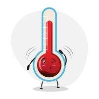 illustratie van thermometer in tekenfilm vlak stijl voor gezondheidszorg ontwerp. ziekte, koorts, gezondheidszorg concept illustratie. vector