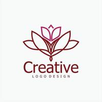 abstract bloem illustratie logo, gemakkelijk modern ontwerp vector