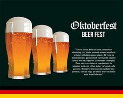 oktoberfeest bier bril abstract retro achtergrond vector