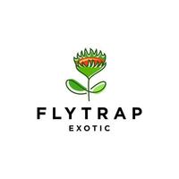 groen flytrap icoon logo ontwerp, vleesetend fabriek modieus gevulde pictogrammen van natuur verzameling, vleesetend fabriek vector illustratie