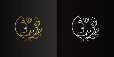 luxe logo voor schoonheid en salon behandeling vector