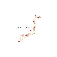 Japan kaart logo ontwerp sjabloon gebruik makend van stippel concept vector