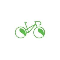 eco fiets logo ontwerp sjabloon groen fiets concept vector