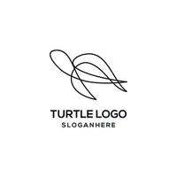 schildpad logo gemakkelijk lijn kunst vector ontwerp