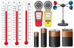 verschillende soorten meetinstrumenten ingesteld vector