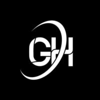 gh logo. g h ontwerp. wit gh brief. gh brief logo ontwerp. eerste brief gh gekoppeld cirkel hoofdletters monogram logo. vector
