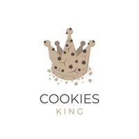 chocola spaander koekjes koning kroon vector illustratie logo