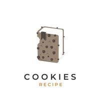 chocola spaander koekje recept boek vector illustratie logo
