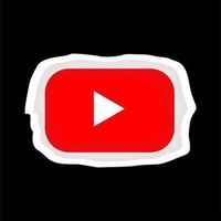 youtube logo vector, kan worden gebruikt voor sociaal media berichten vector