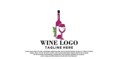 wijn logo icoon ontwerp sjabloon vector illustratie premie vector
