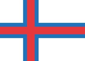 Faeröer eilanden hand- getrokken vlag, Faeröers kroon hand- getrokken vector