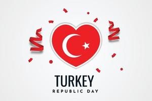 viering van de dag van de turkije republiek vector