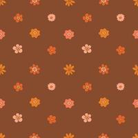 groovy madeliefje bloemen naadloos patroon vector