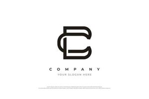 eerste brief bc of cb monogram logo ontwerp vector sjabloon