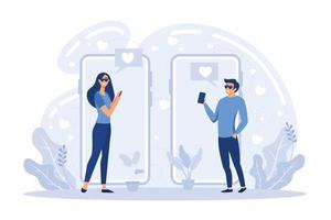 hangouts vrienden ontmoeting, romantisch Blind datum, vrije tijd tijd, ziel maat, romantisch relatie, liefde verhaal, Valentijn dag, restaurant vlak vector modern illustratie