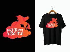 eenhoorn t-shirt ontwerp vector