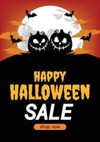 spookachtig halloween Promotie halloween uitverkoop achtergrond vector