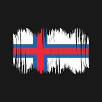 Faeröer eilanden vlag vector borstel. nationaal vlag borstel vector