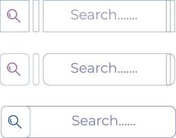 serch bar icoon set. browser venster. gebruiker koppel elementen voor mobiel app. vector geïsoleerd op de achtergrond