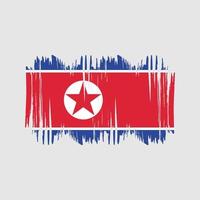 noorden Korea vlag vector borstel. nationaal vlag borstel vector