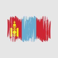 Mongolië vlag vector borstel. nationaal vlag borstel vector