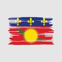 Guadeloupe vlag borstel vector. nationaal vlag ontwerp vector