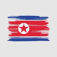 noorden Korea vlag borstel vector. nationaal vlag ontwerp vector