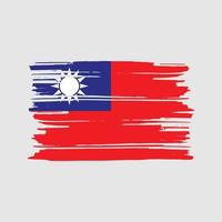 Taiwan vlag borstel vector. nationaal vlag ontwerp vector