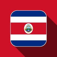 vlag van costa rica, officiële kleuren. vectorillustratie. vector