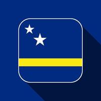 curacao vlag, officiële kleuren. vectorillustratie. vector