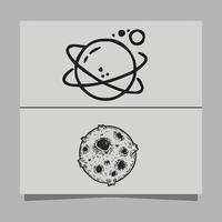 vector illustratie van planeten Aan papier, heel geschikt voor logos en flyers