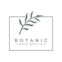 natuurlijk botanisch logo biologisch sjabloon vector ontwerp met bladeren, bloemen, stengels. met minimalistische schets, elegant.geschikt voor schoonheid, insigne, bruiloft en bedrijf.