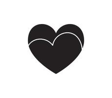 hart icoon en gelukkig symbool gemakkelijk vorm concept vlak vector illustratie.
