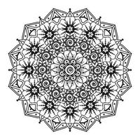 cirkelvormig patroon in de vorm van mandala voor henna, mehndi, tatoeage, decoratie. decoratief ornament in etnische oosterse stijl. kleurboek pagina. vector