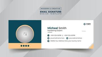 e-mailhandtekening sjabloonontwerp vector