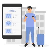 reservering hotel concept illustratie vector