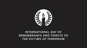 Internationale dag van herinnering en eerbetoon naar de slachtoffers van terrorisme. vector illustratie