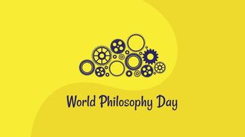 wereld filosofie dag. vector illustratie
