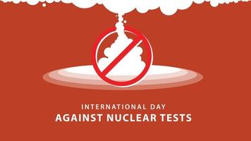 Internationale dag tegen nucleair testen. vector illustratie