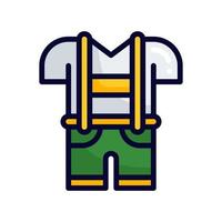 lederhosen gevulde lijn stijl icoon. vector illustratie voor grafisch ontwerp, website, app