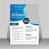 creatief blauw modern bedrijf folder ontwerp sjabloon vector