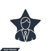 succes icoon logo vector illustratie. mensen sterren symbool sjabloon voor grafisch en web ontwerp verzameling