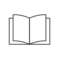 Open boek icoon. vector teken geïsoleerd