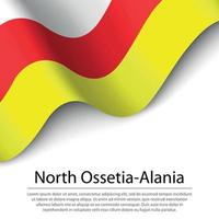 golvend vlag van noorden ossetië-alania is een regio van Rusland Aan whi vector