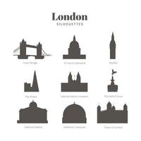 Londen stad horizon silhouet vector